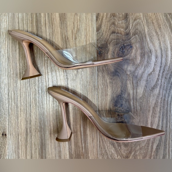 Tony Bianco Marcel Clear Vinylite Mule Heels Women’s 9.5 EUC Nude - Picture 6 of 10